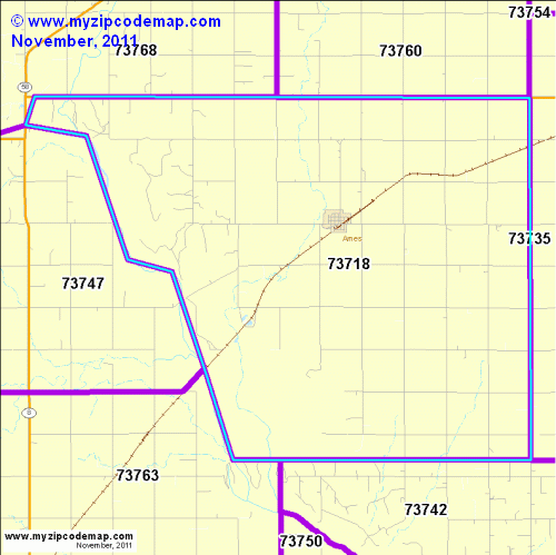 map of 73718