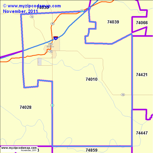 map of 74010