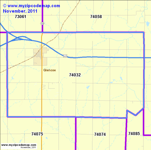 map of 74032