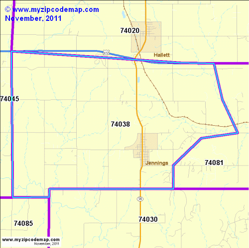 map of 74038