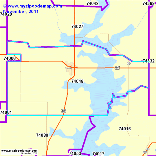 map of 74048