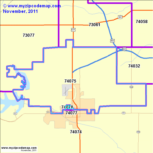 map of 74075