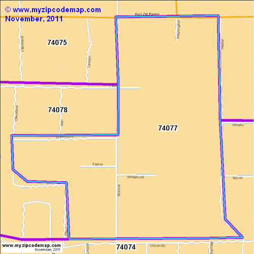 map of 74077