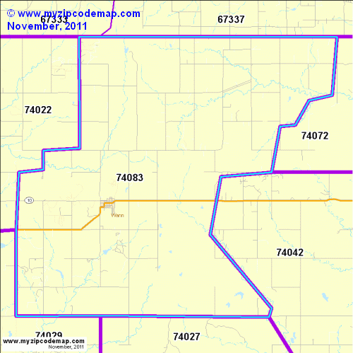 map of 74083