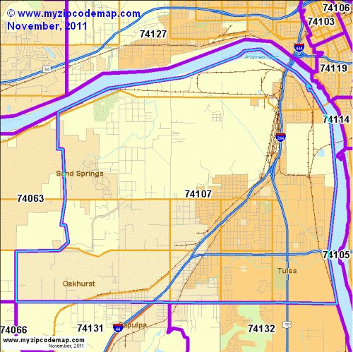map of 74107
