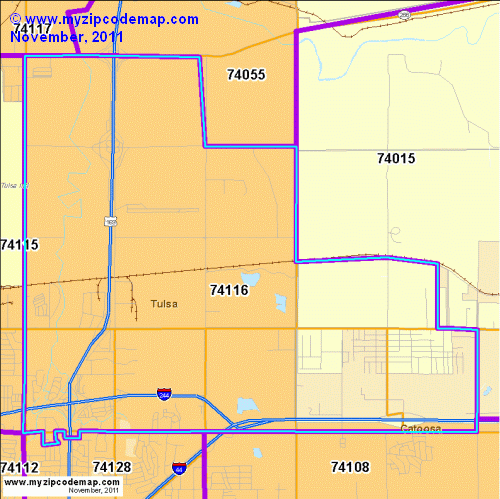 map of 74116