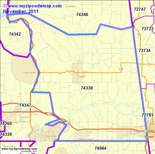 map of 74338