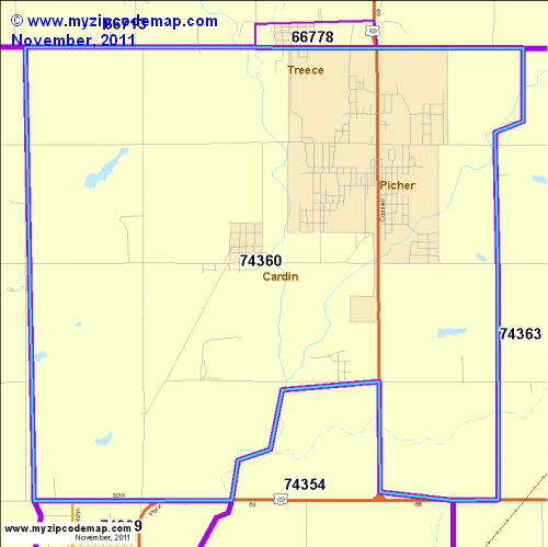 map of 74360