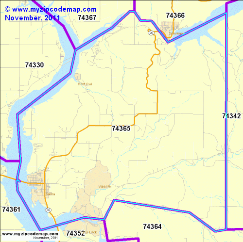 map of 74365