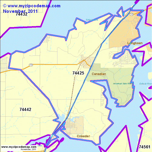 map of 74425