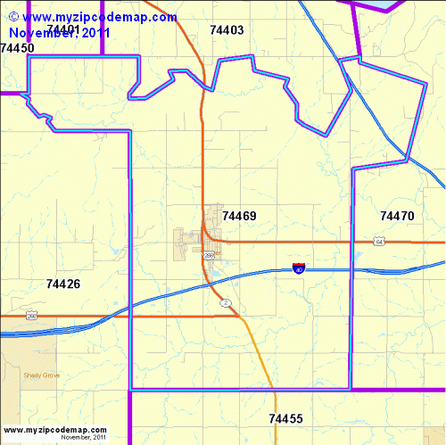 map of 74469