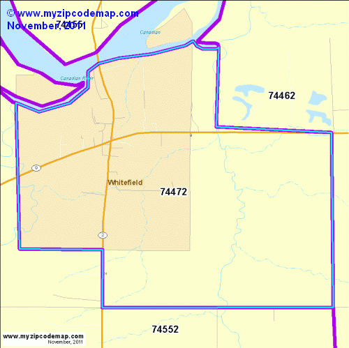 map of 74472