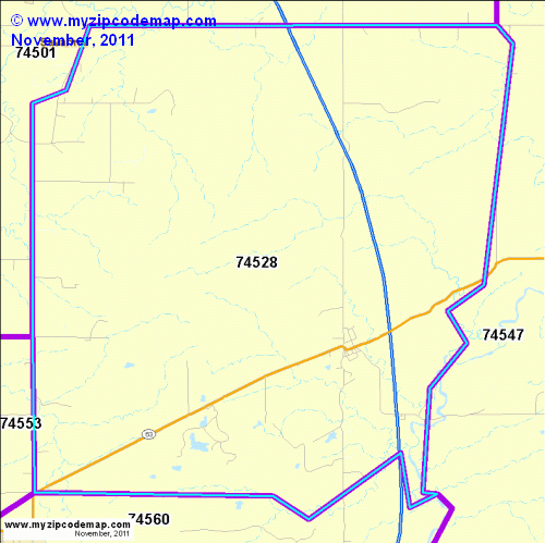 map of 74528