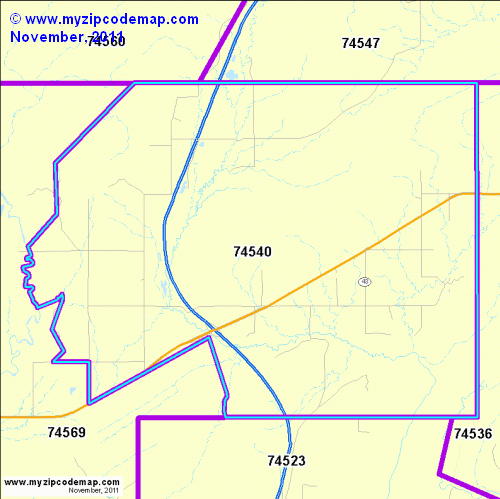 map of 74540