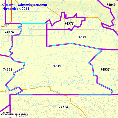 map of 74549
