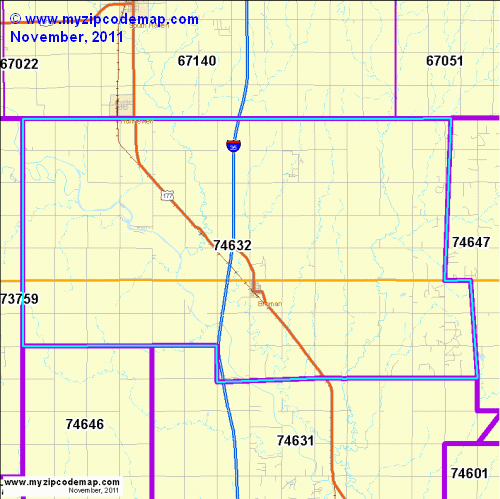 map of 74632