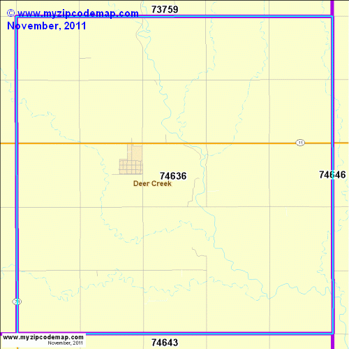 map of 74636