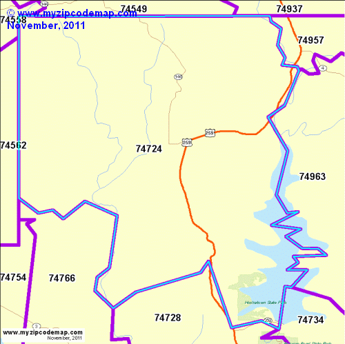 map of 74724