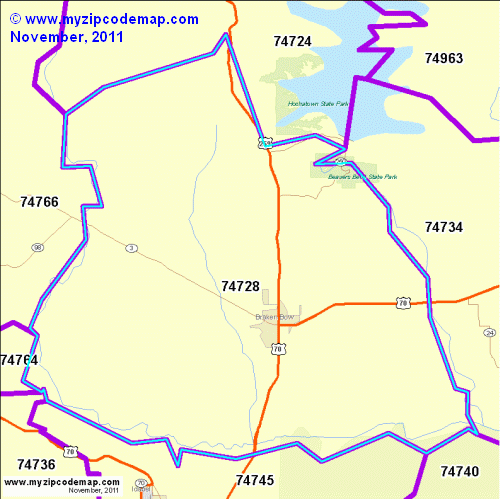 map of 74728