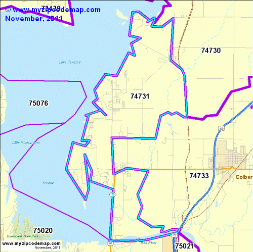 map of 74731