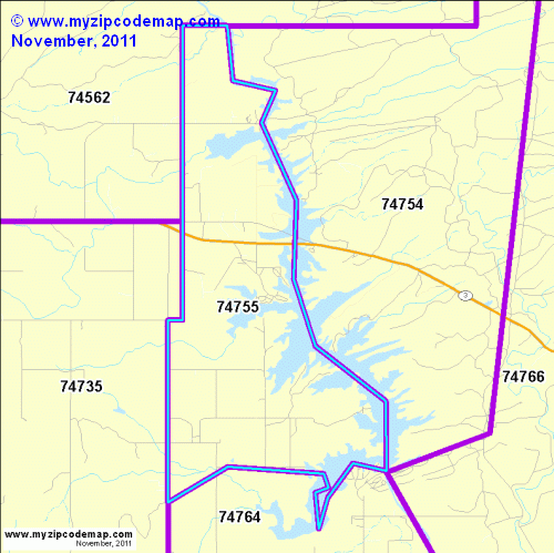map of 74755