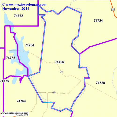 map of 74766