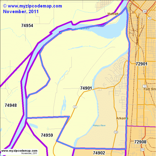 map of 74901
