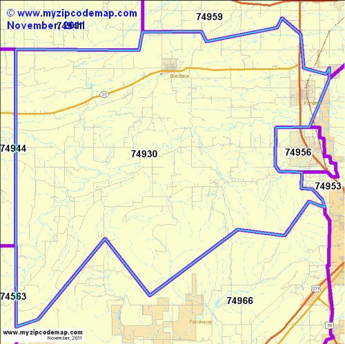 map of 74930