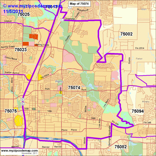map of 75074