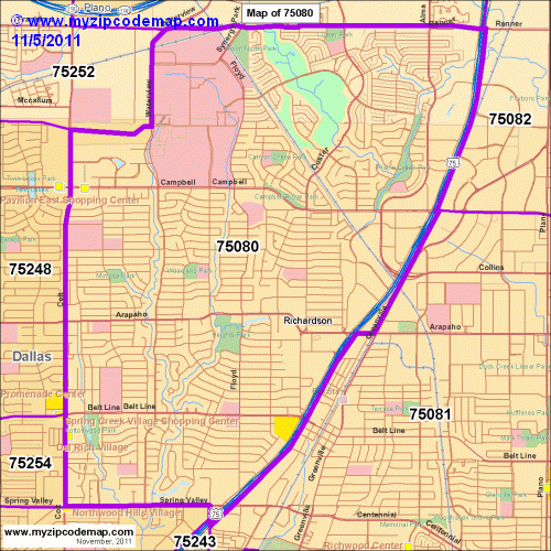 map of 75080