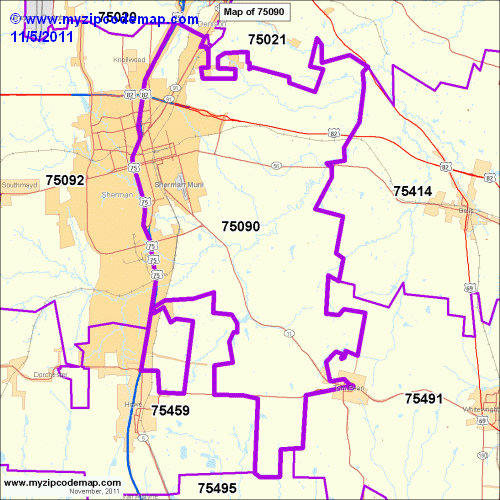 map of 75090