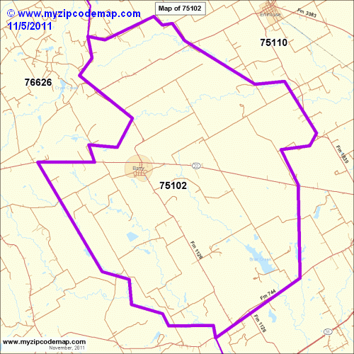 map of 75102