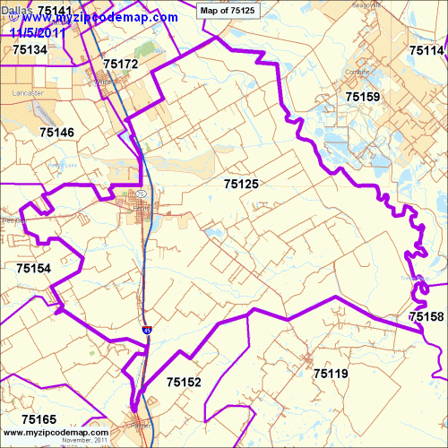 map of 75125