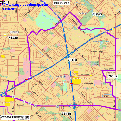 map of 75150