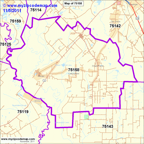 map of 75158