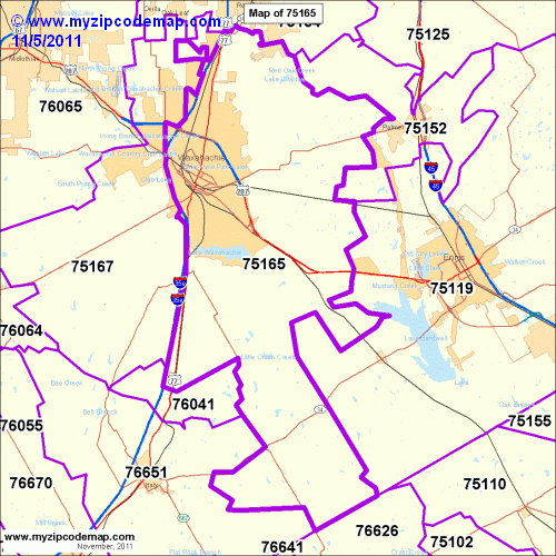 map of 75165