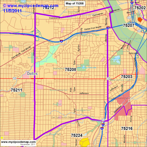 map of 75208