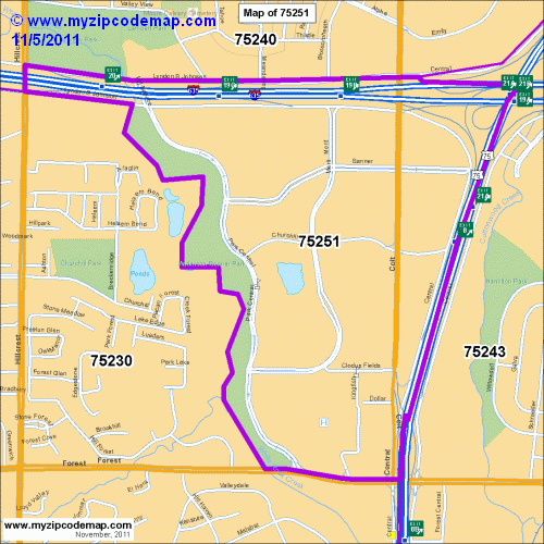 map of 75251