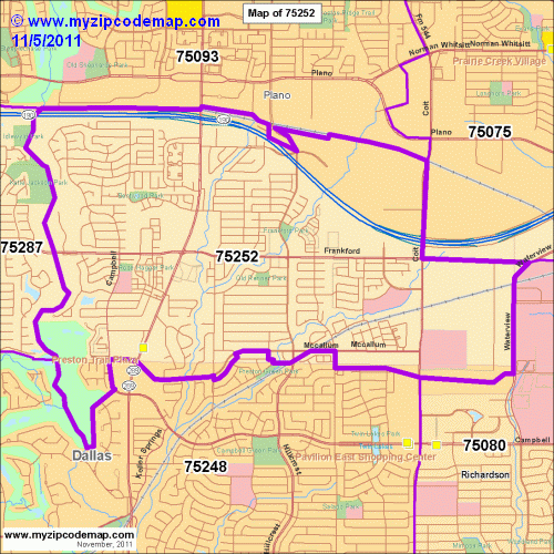 map of 75252