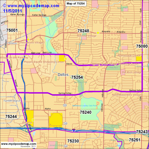 map of 75254
