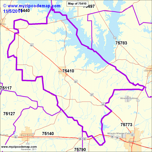 map of 75410
