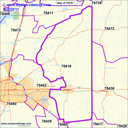 map of 75416