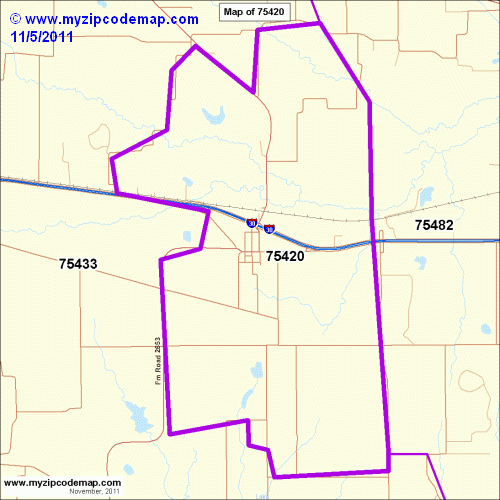 map of 75420