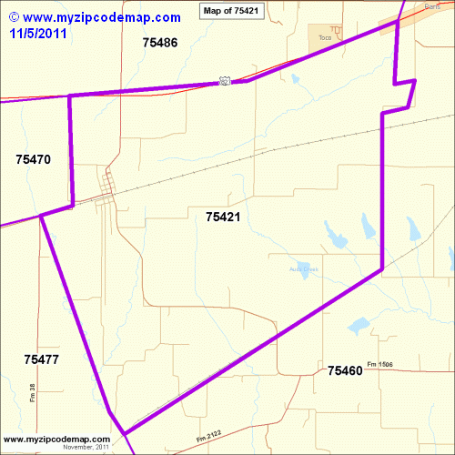 map of 75421