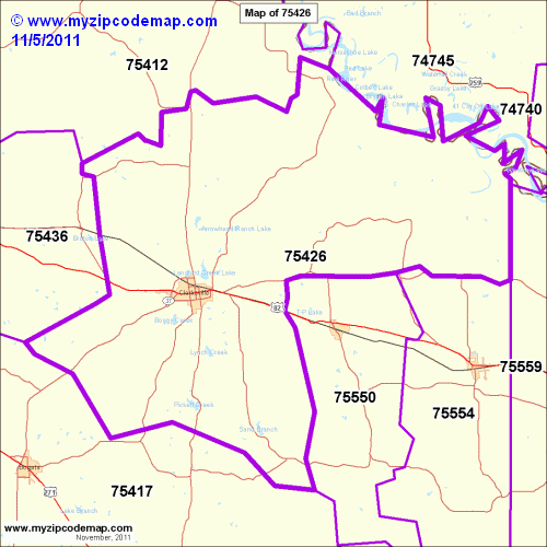 map of 75426