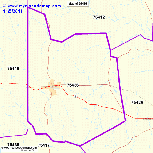 map of 75436