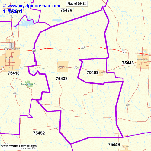 map of 75438
