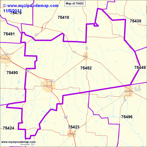 map of 75452