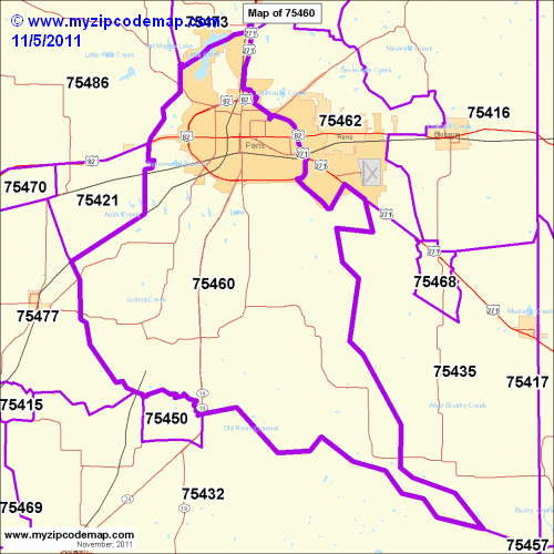 map of 75460