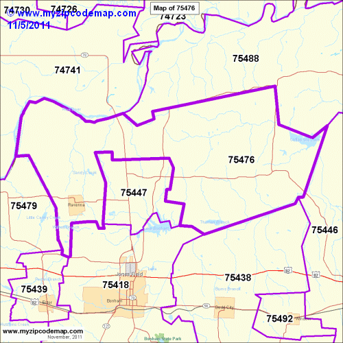 map of 75476